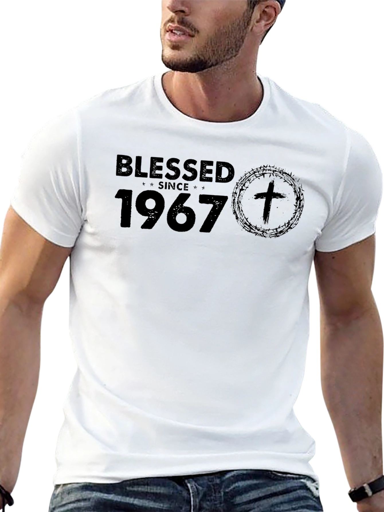 Blessed Since 1967 Black T-Shirt