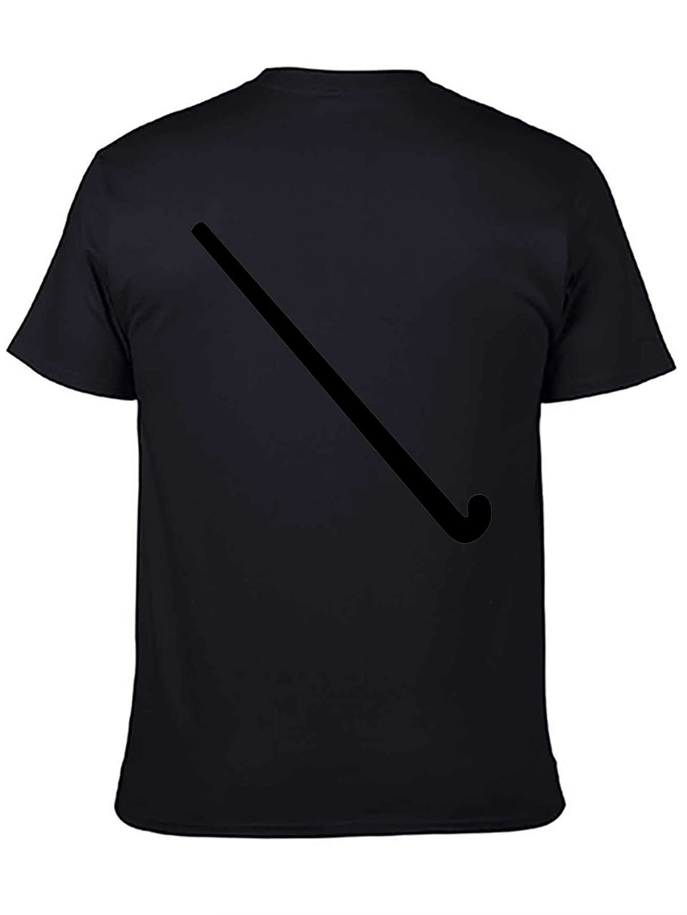 Mens Black Hockey Stick Graphic Tee - Stylish Casual Comfort