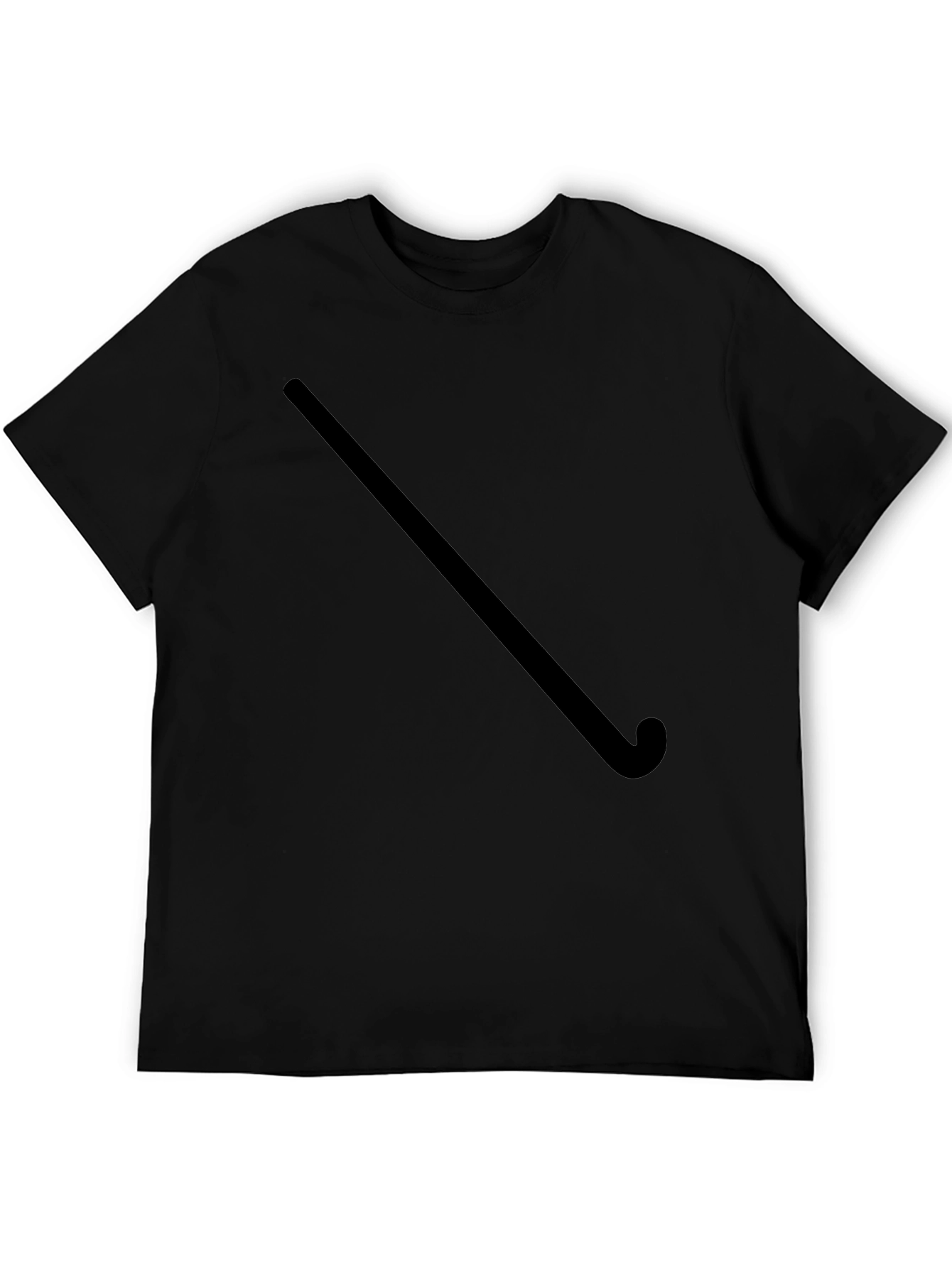 Mens Black Hockey Stick Graphic Tee - Stylish Casual Comfort