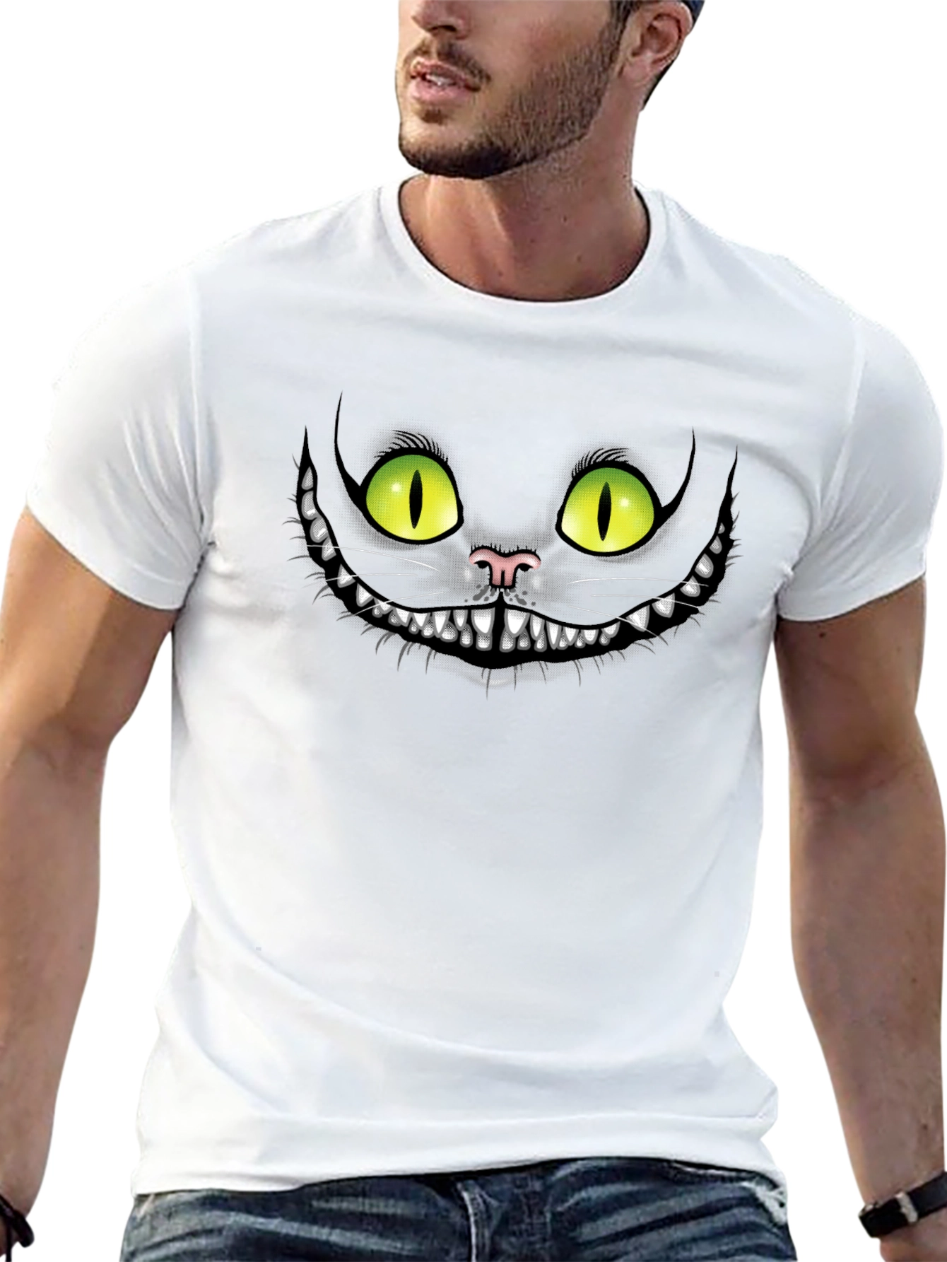 Cheshire Cat Grin Graphic Tee