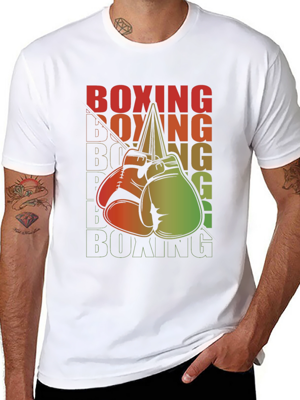 Retro Boxing Gloves Graphic T-Shirt