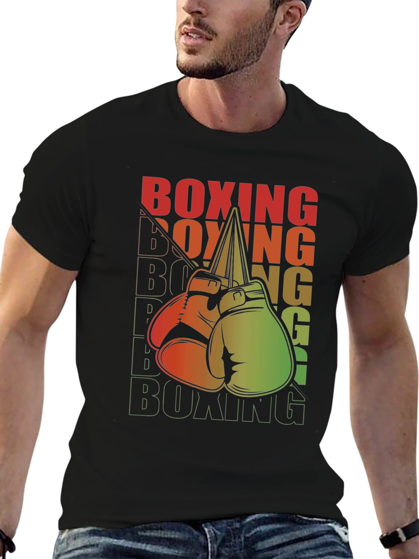 Retro Boxing Gloves Graphic T-Shirt