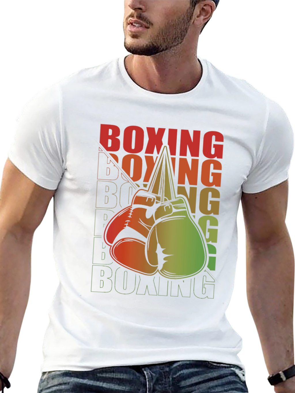 Retro Boxing Gloves Graphic T-Shirt