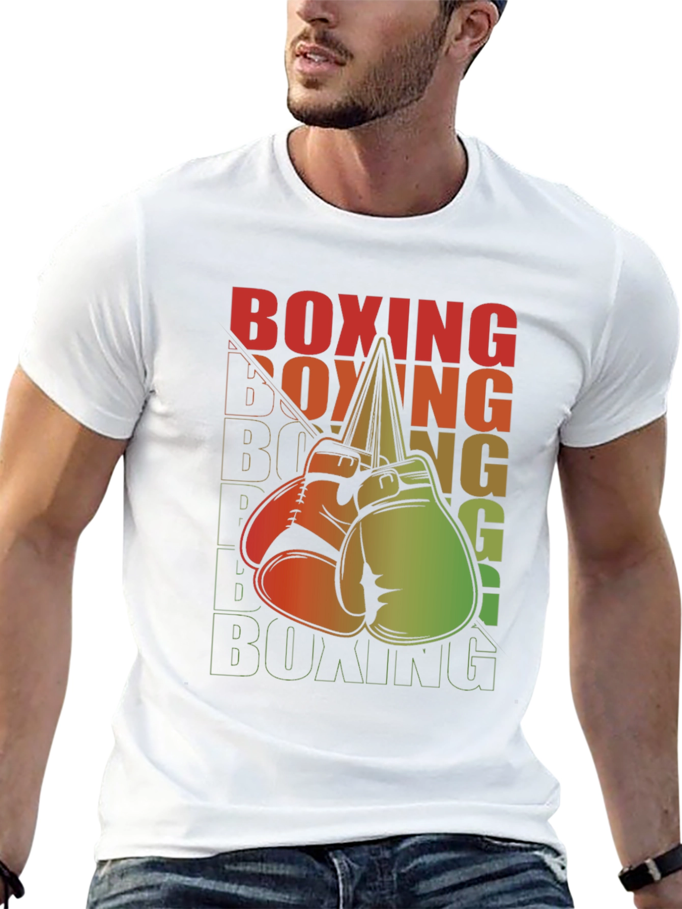 Retro Boxing Gloves Graphic T-Shirt