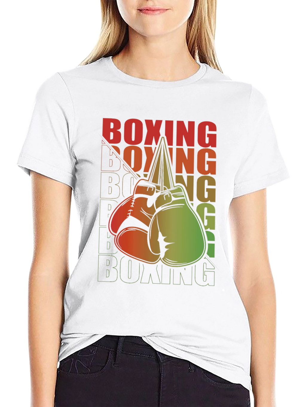 Retro Boxing Gloves Graphic T-Shirt