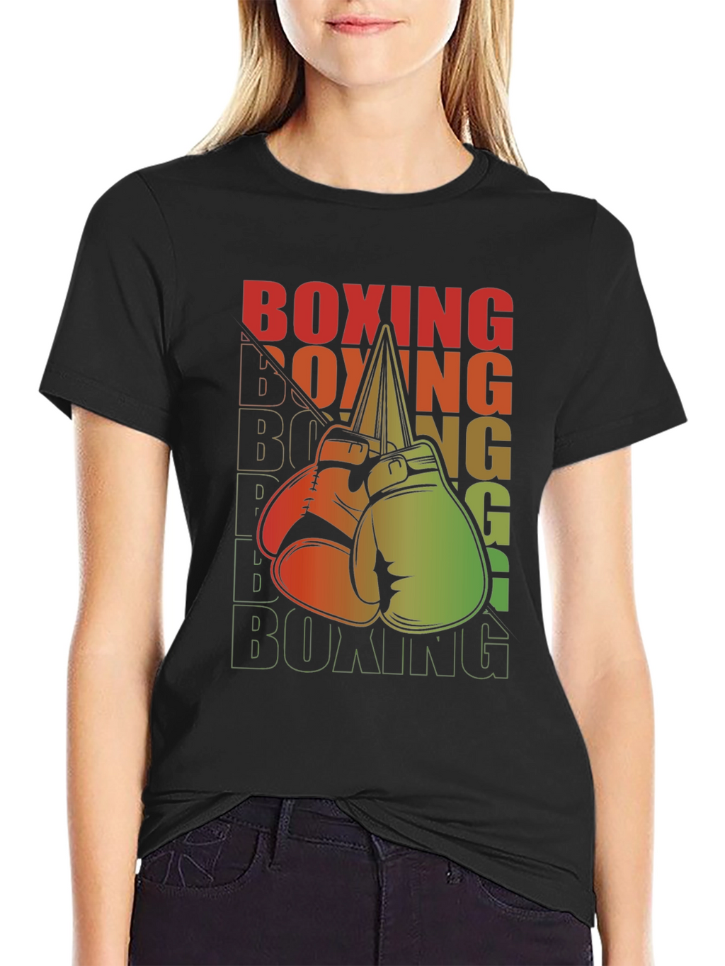 Retro Boxing Gloves Graphic T-Shirt
