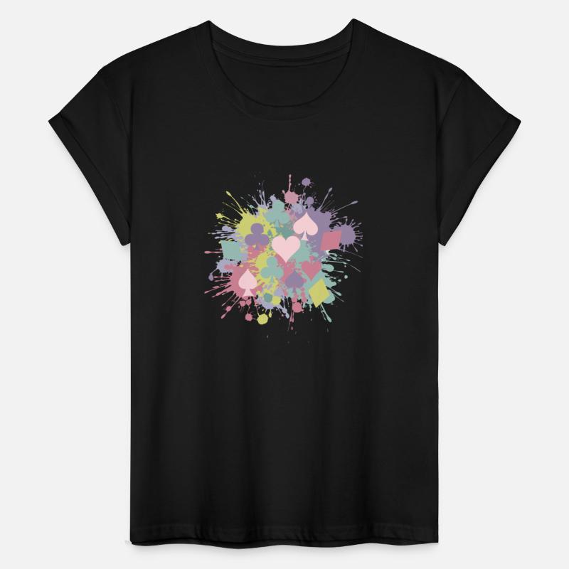 Paint Splatter Playing Card Suits Design