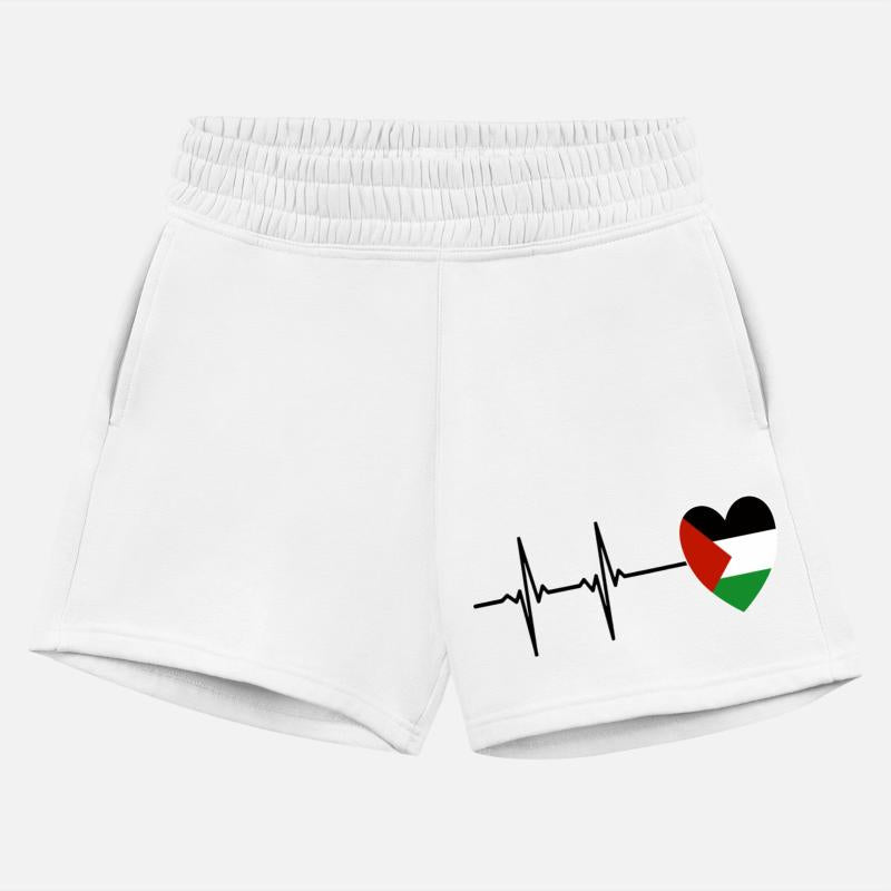 Palestine flag, ECG , Love Palestine , Heart,