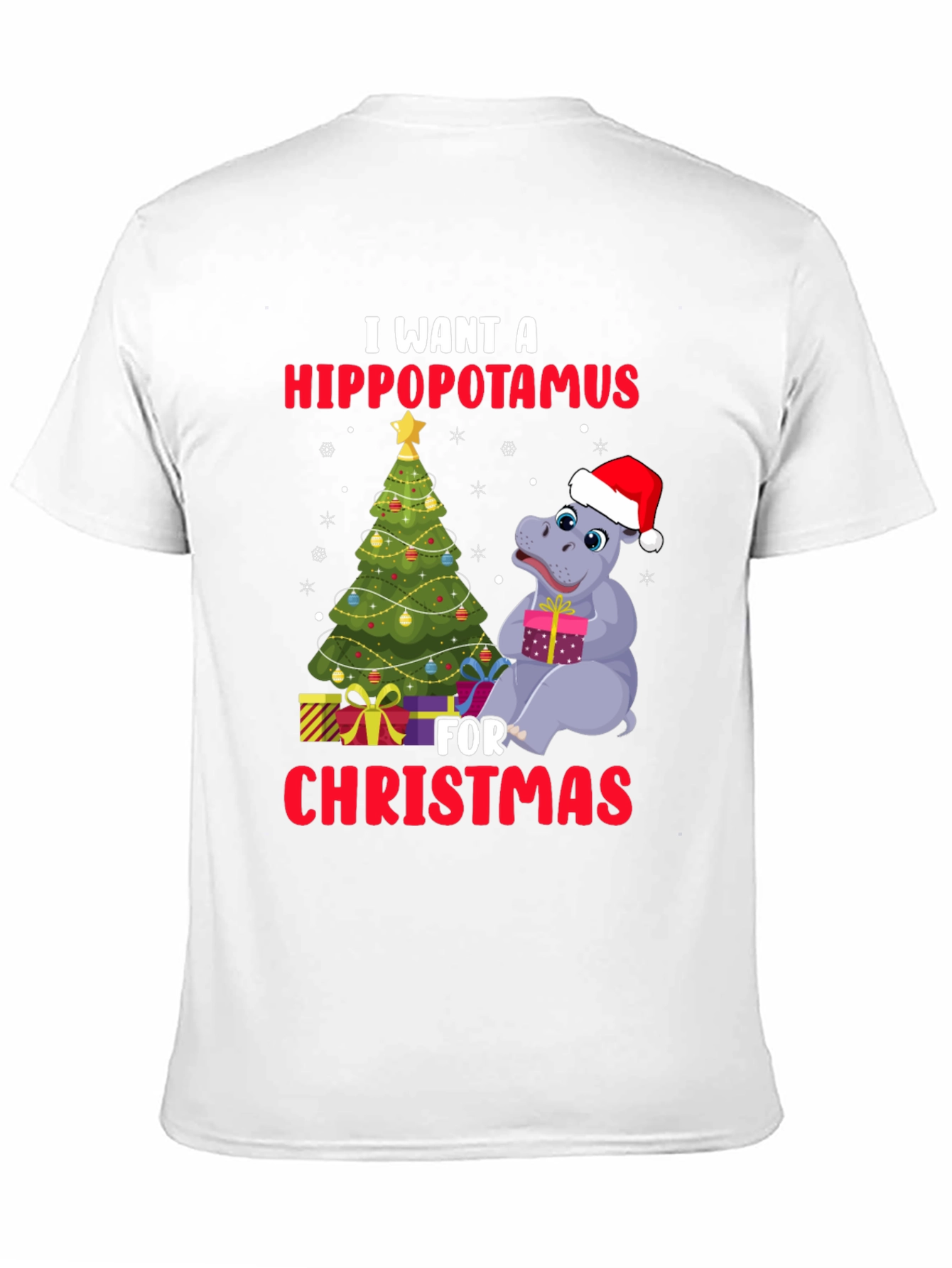 Hippopotamus Christmas T-Shirt