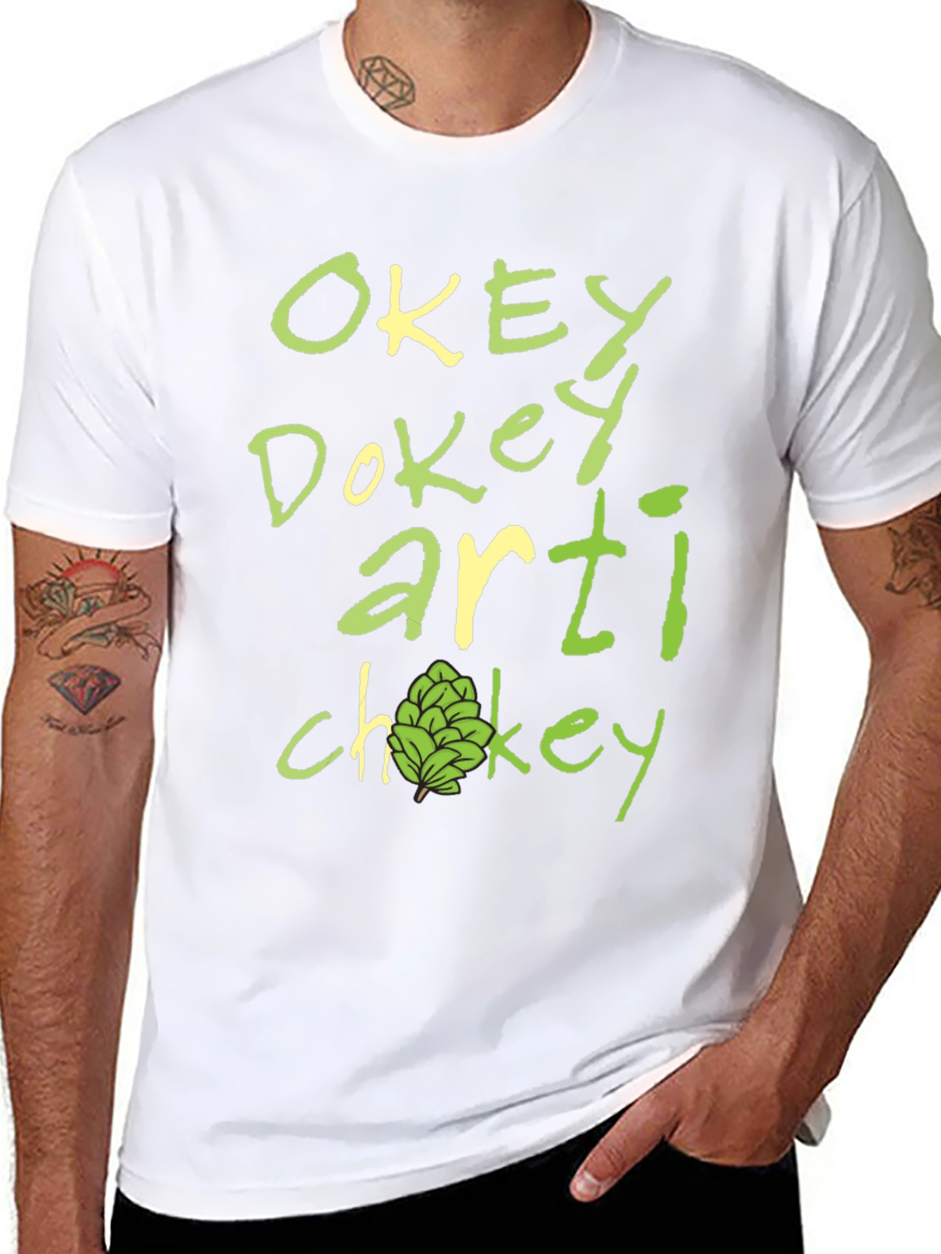 Okey Dokey Artichokey Funny Graphic T-Shirt