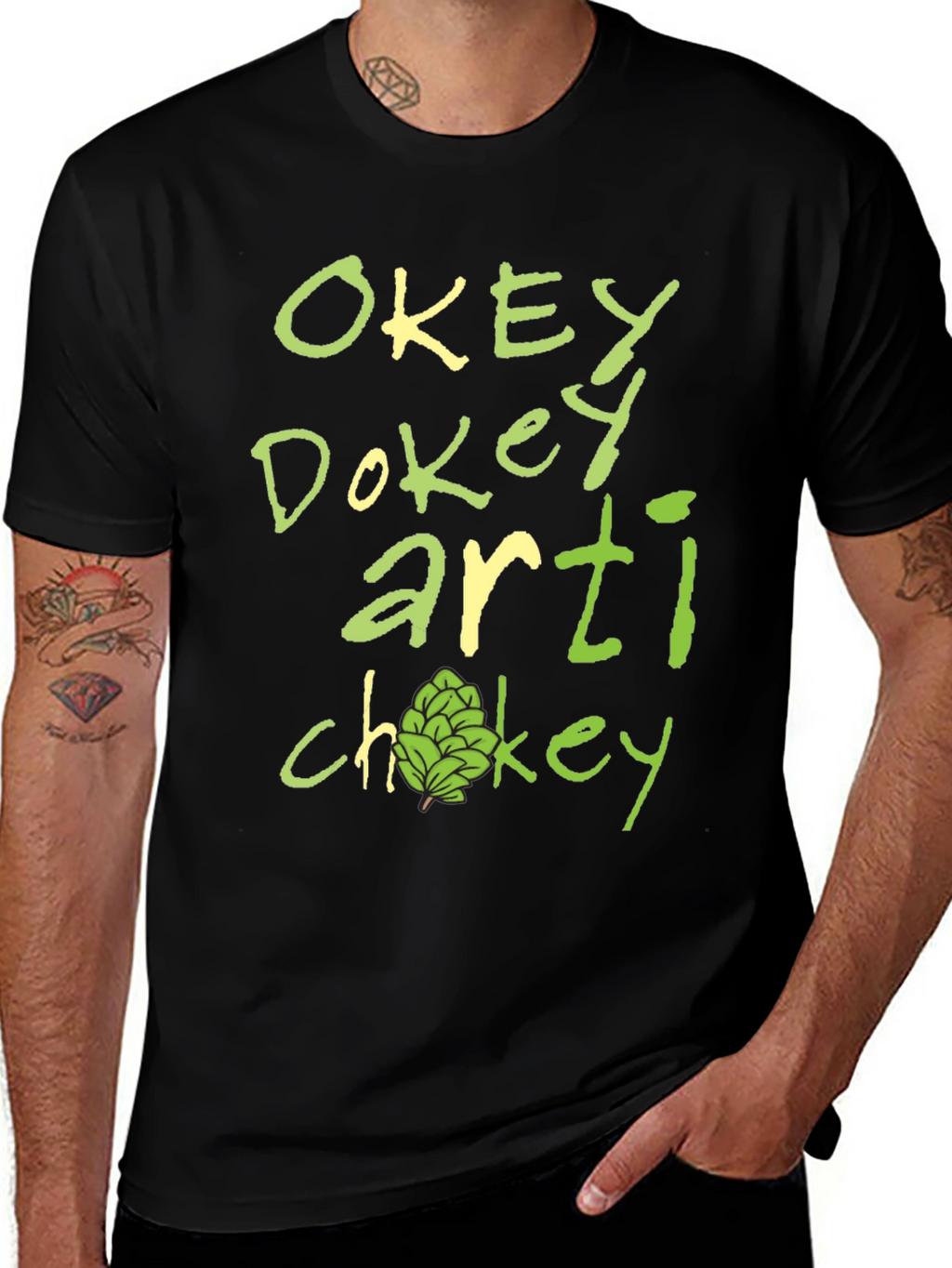 Okey Dokey Artichokey Funny Graphic T-Shirt