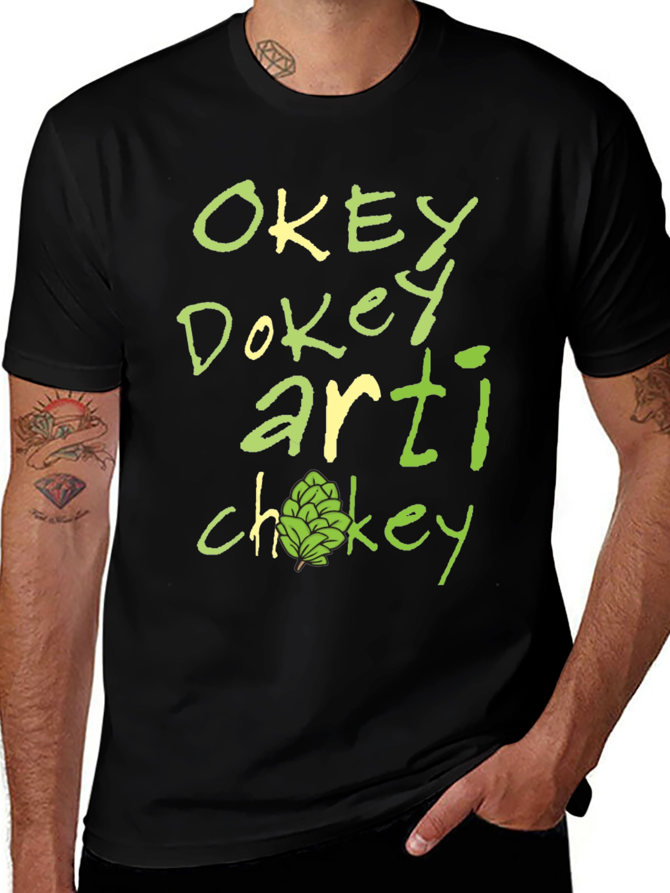 Okey Dokey Artichokey Funny Graphic T-Shirt