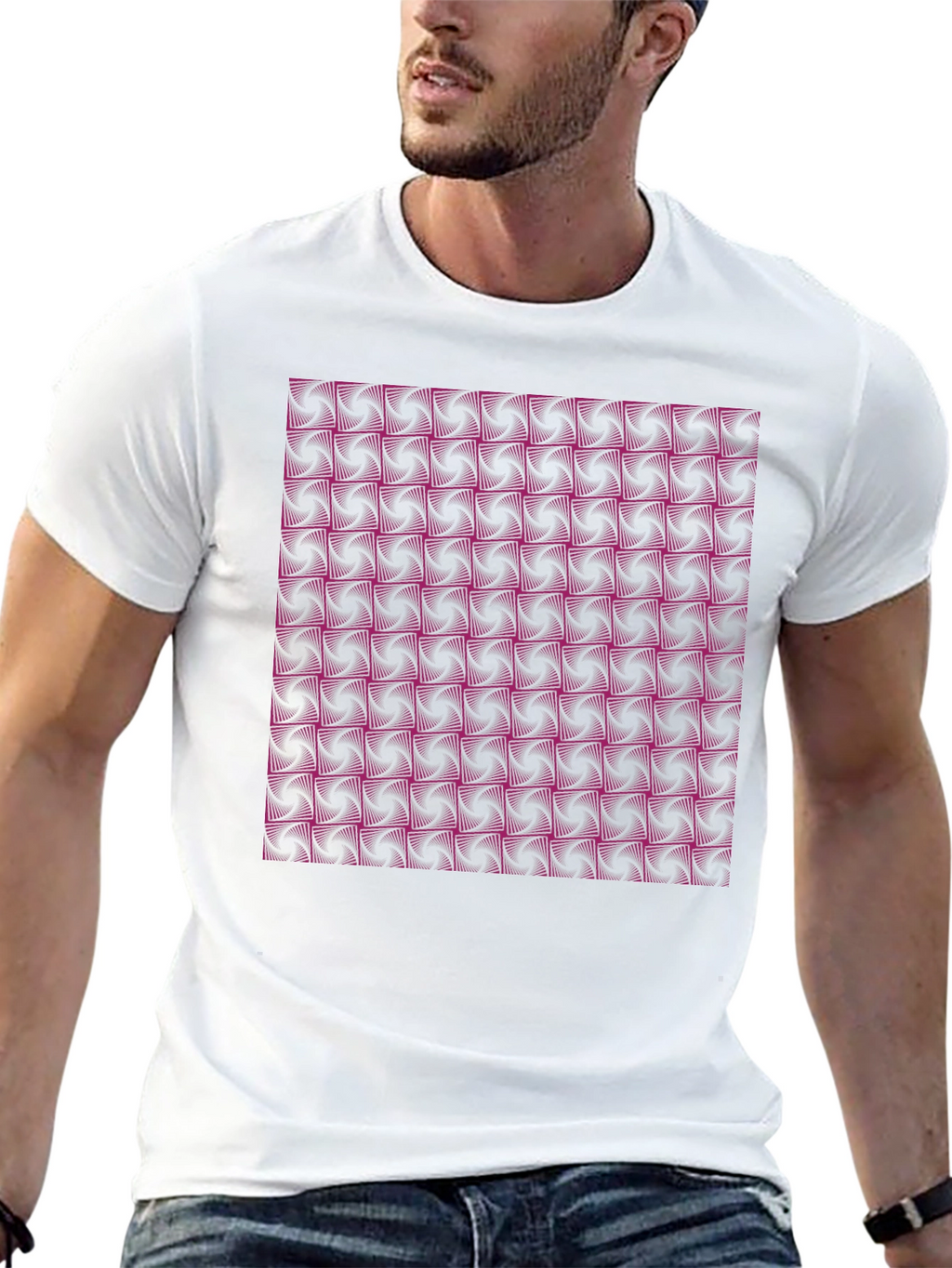 Geometric Pattern Black T-Shirt