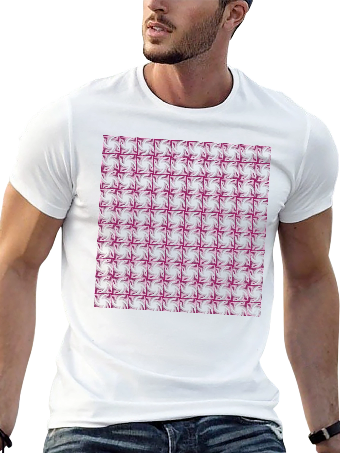 Geometric Pattern Black T-Shirt