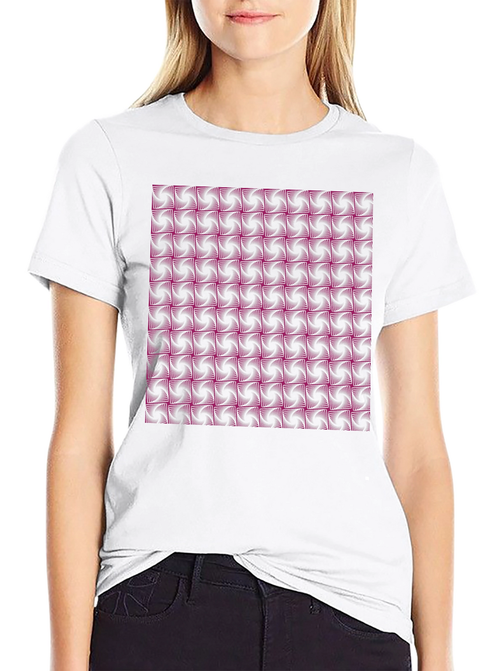 Geometric Pattern Black T-Shirt