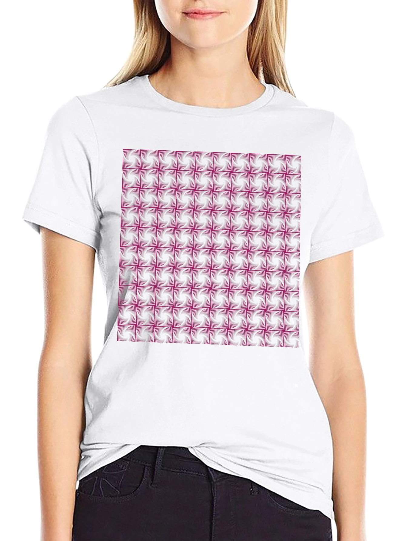 Geometric Pattern Black T-Shirt