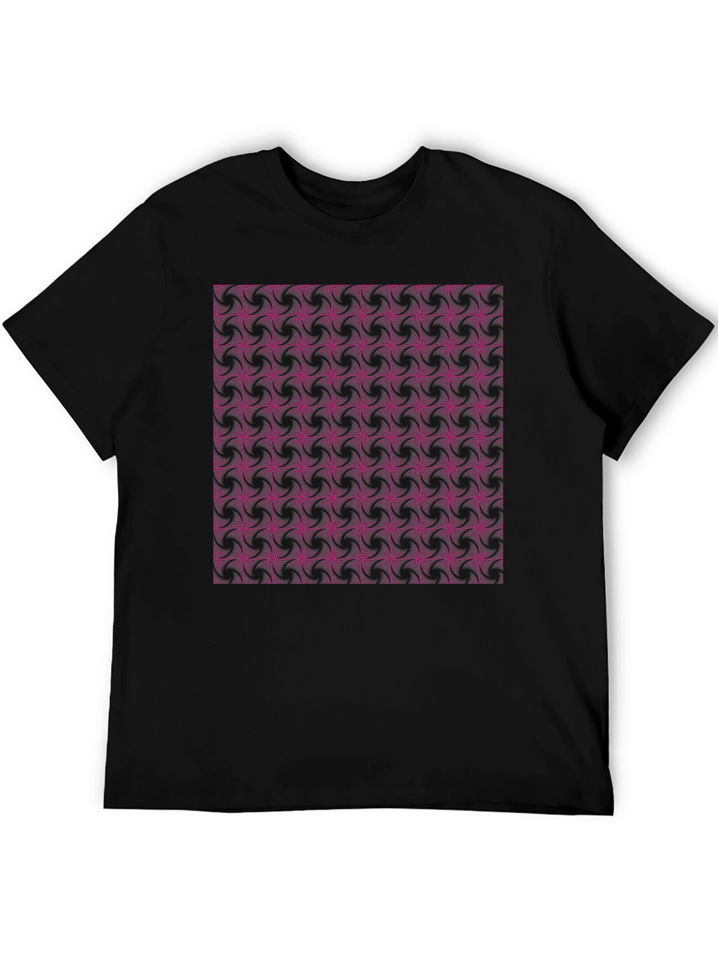 Geometric Pattern Black T-Shirt