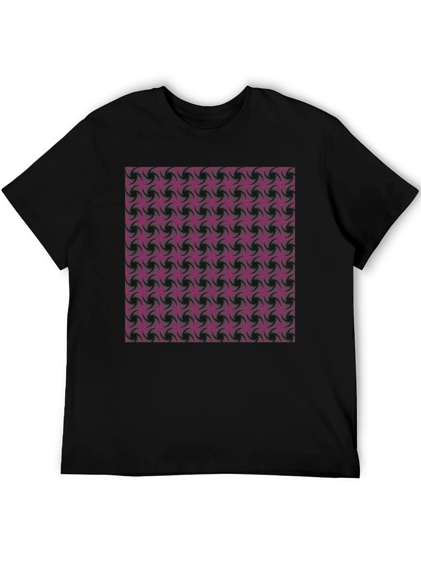 Geometric Pattern Black T-Shirt
