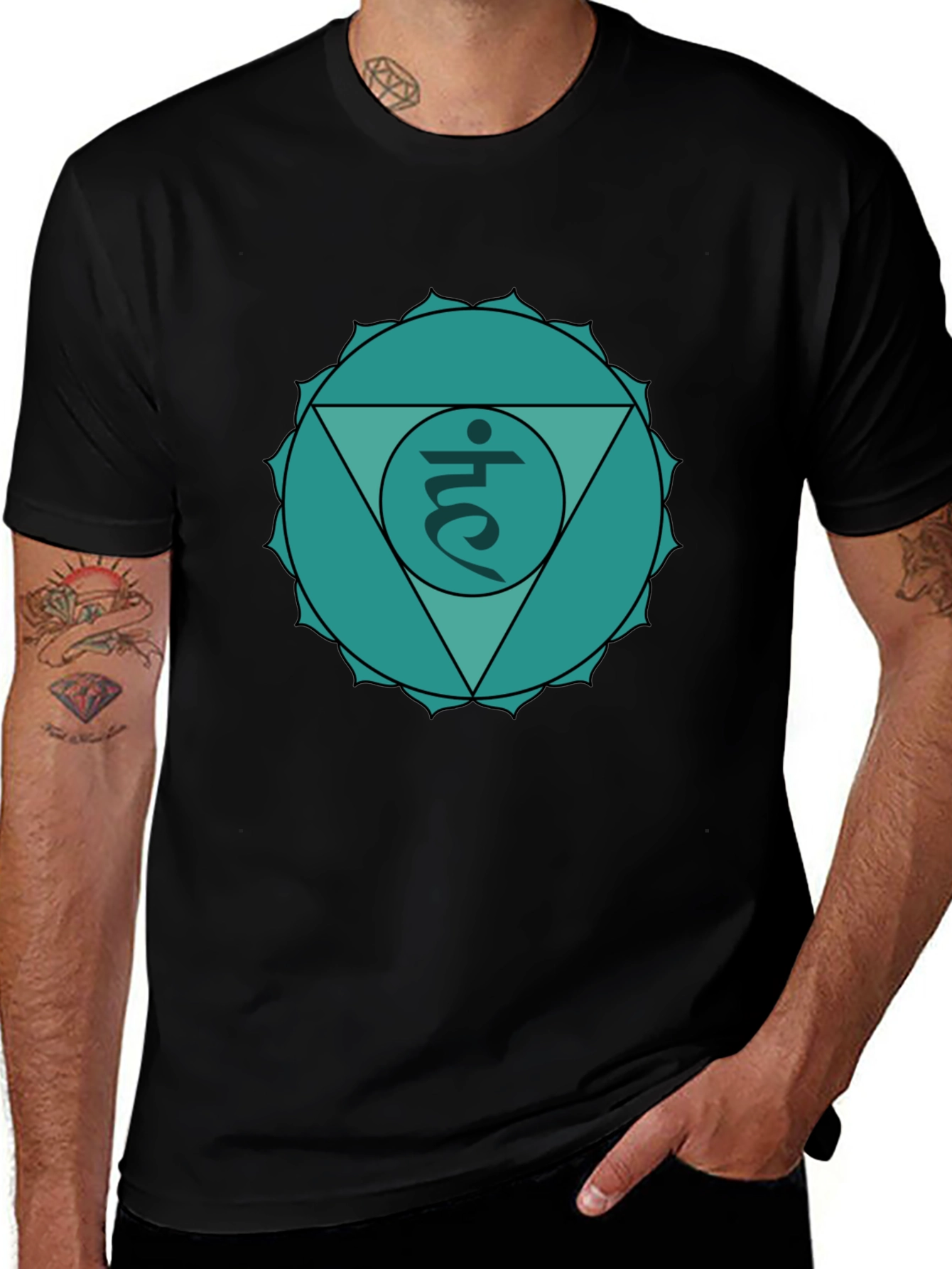 Heart Chakra T-Shirt - Anahata Symbol Design