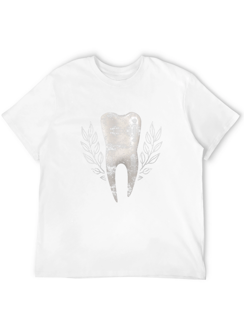 Dental Tee: Tooth Graphic Black Cotton T-Shirt