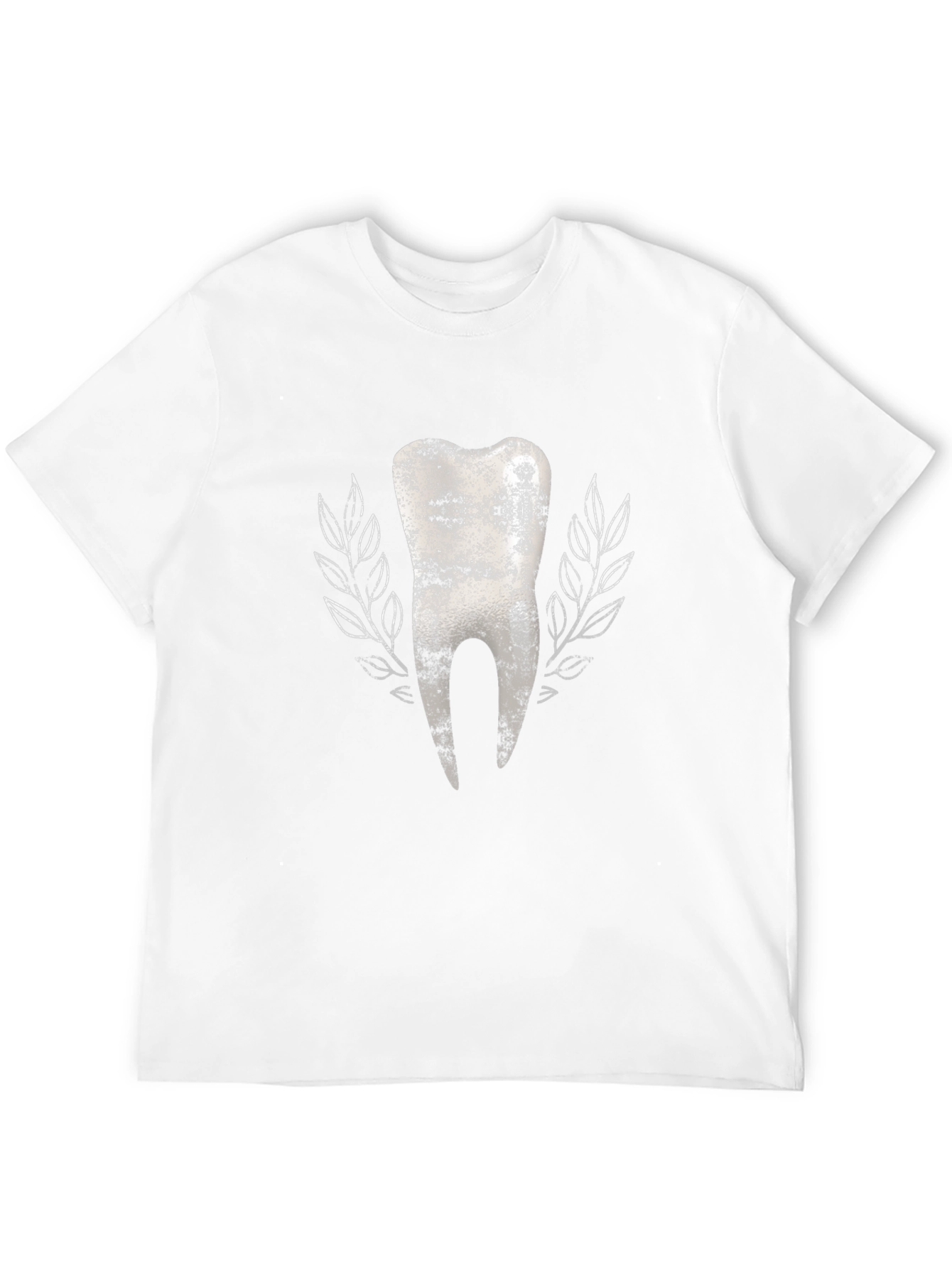 Dental Tee: Tooth Graphic Black Cotton T-Shirt