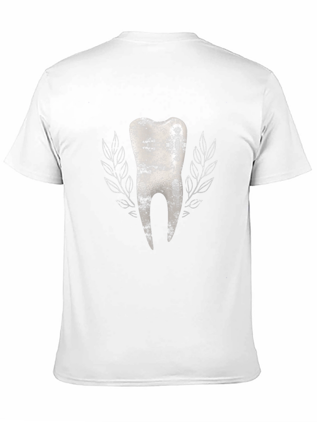 Dental Tee: Tooth Graphic Black Cotton T-Shirt