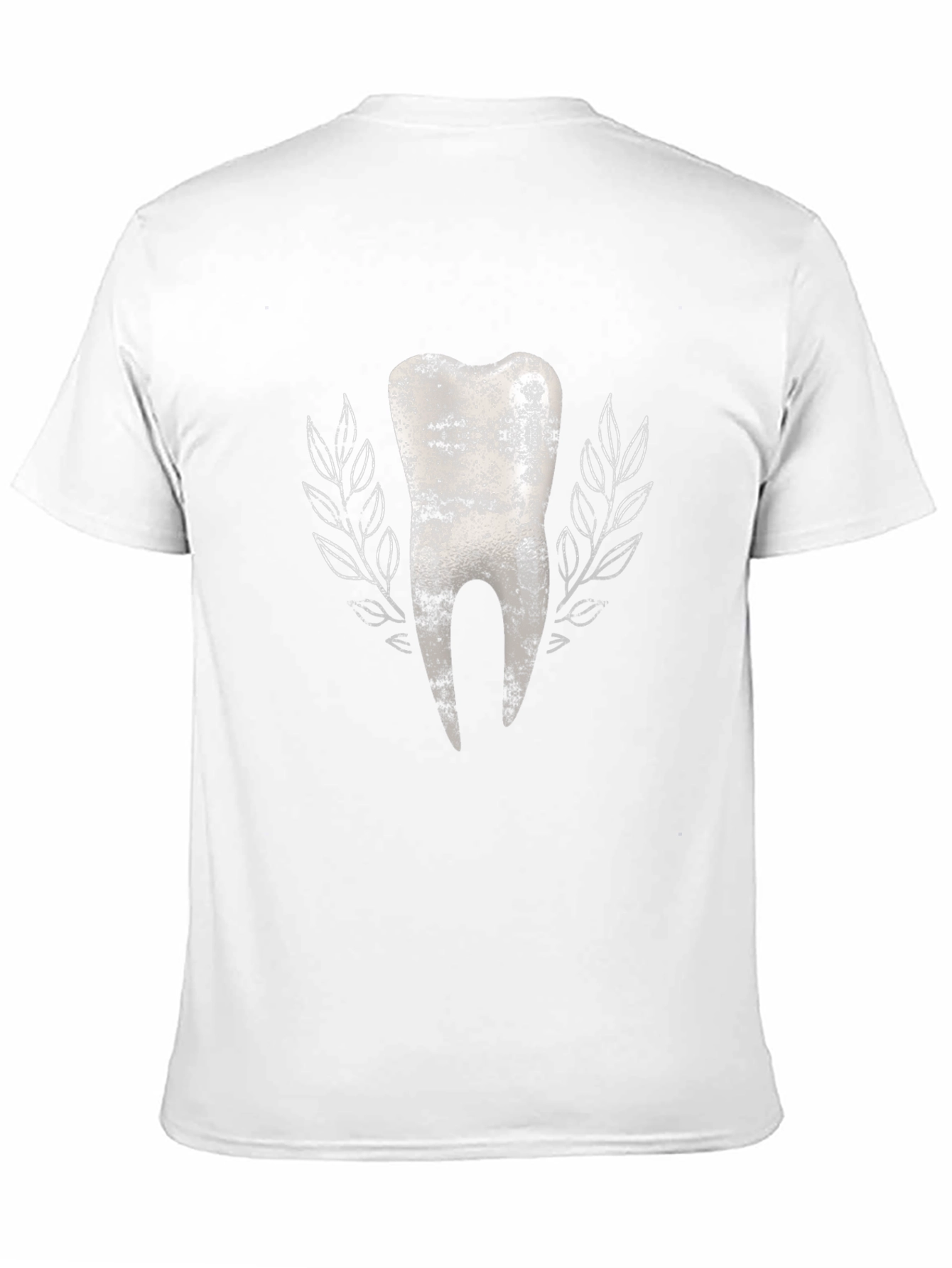 Dental Tee: Tooth Graphic Black Cotton T-Shirt