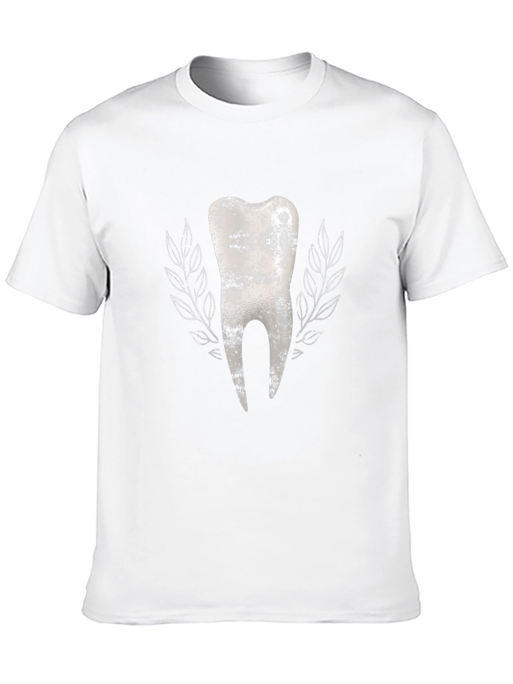 Dental Tee: Tooth Graphic Black Cotton T-Shirt