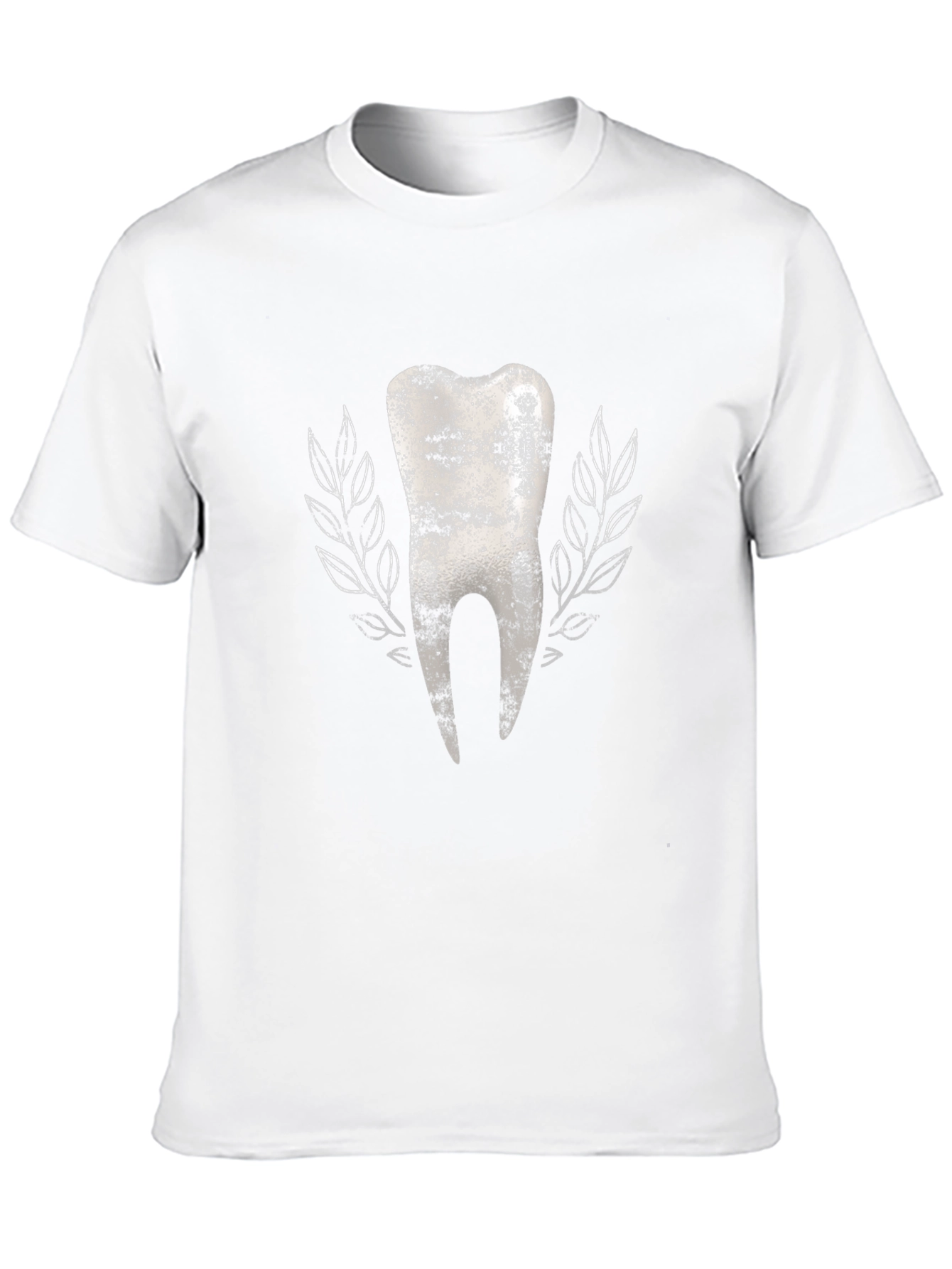 Dental Tee: Tooth Graphic Black Cotton T-Shirt