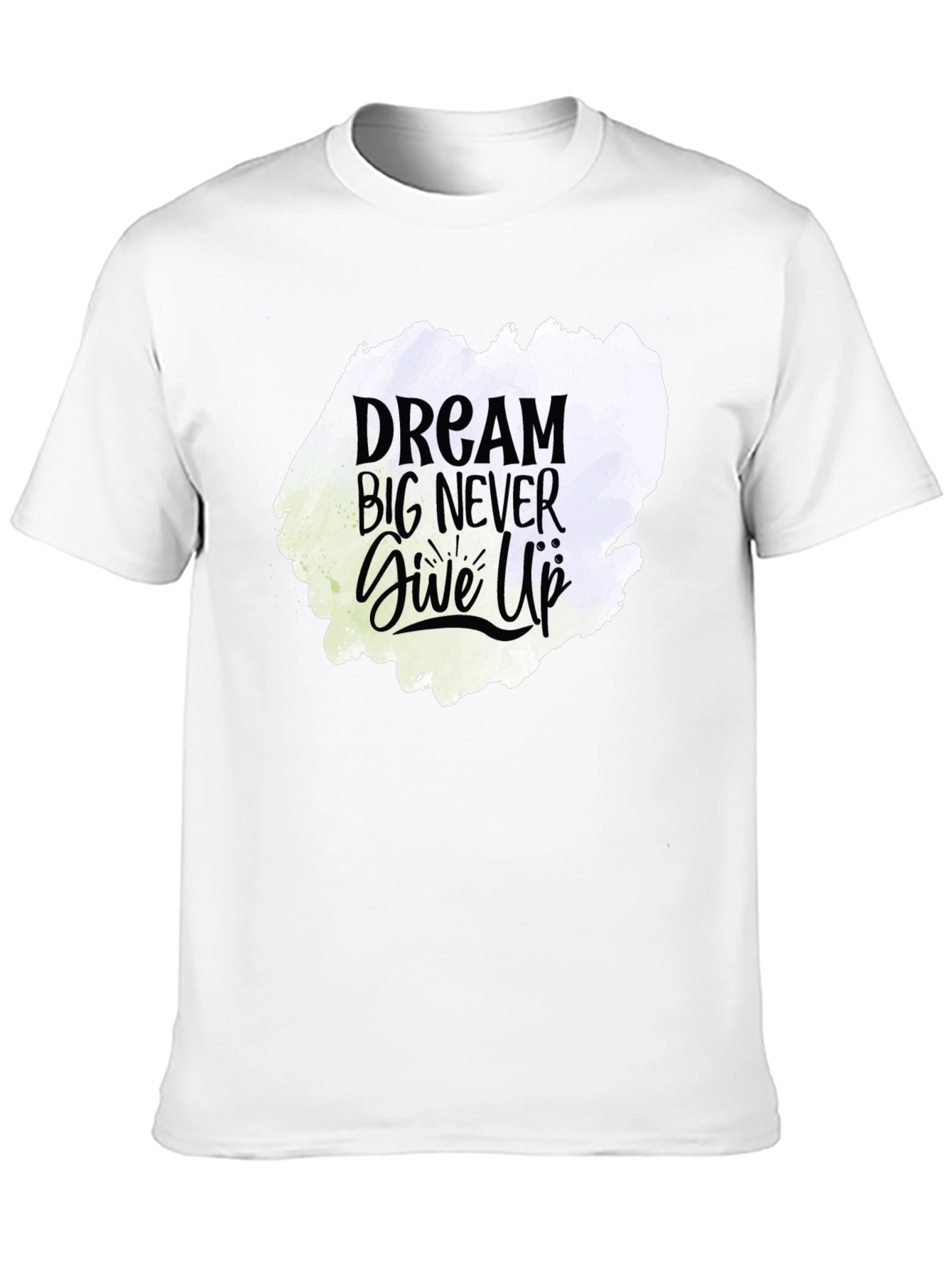 Dream Big Never Give Up Graphic Tee - Black