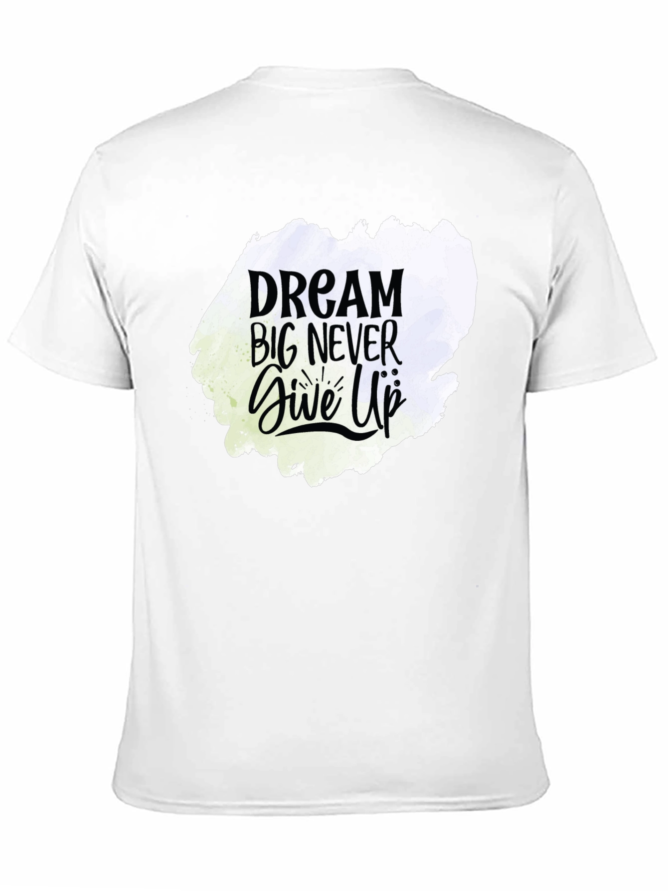 Dream Big Never Give Up Graphic Tee - Black