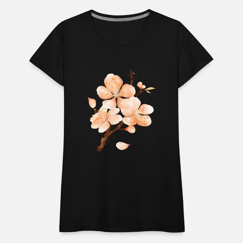 Peach blossom branch in a velvety-soft peach tone