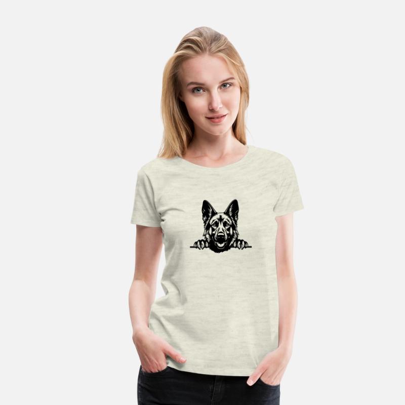 PEEKING DOG GERMAN SHEPHERD