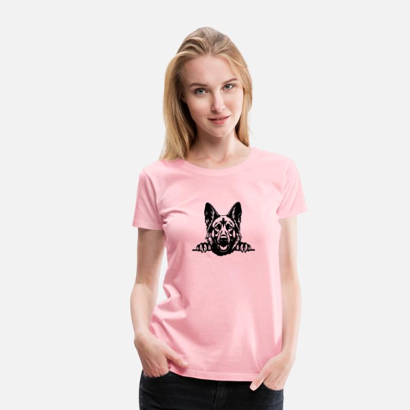 PEEKING DOG GERMAN SHEPHERD