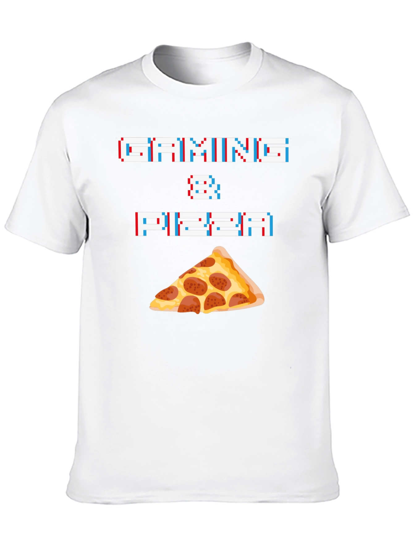 Gaming & Pizza Graphic T-Shirt - Gamer Foodie Tee