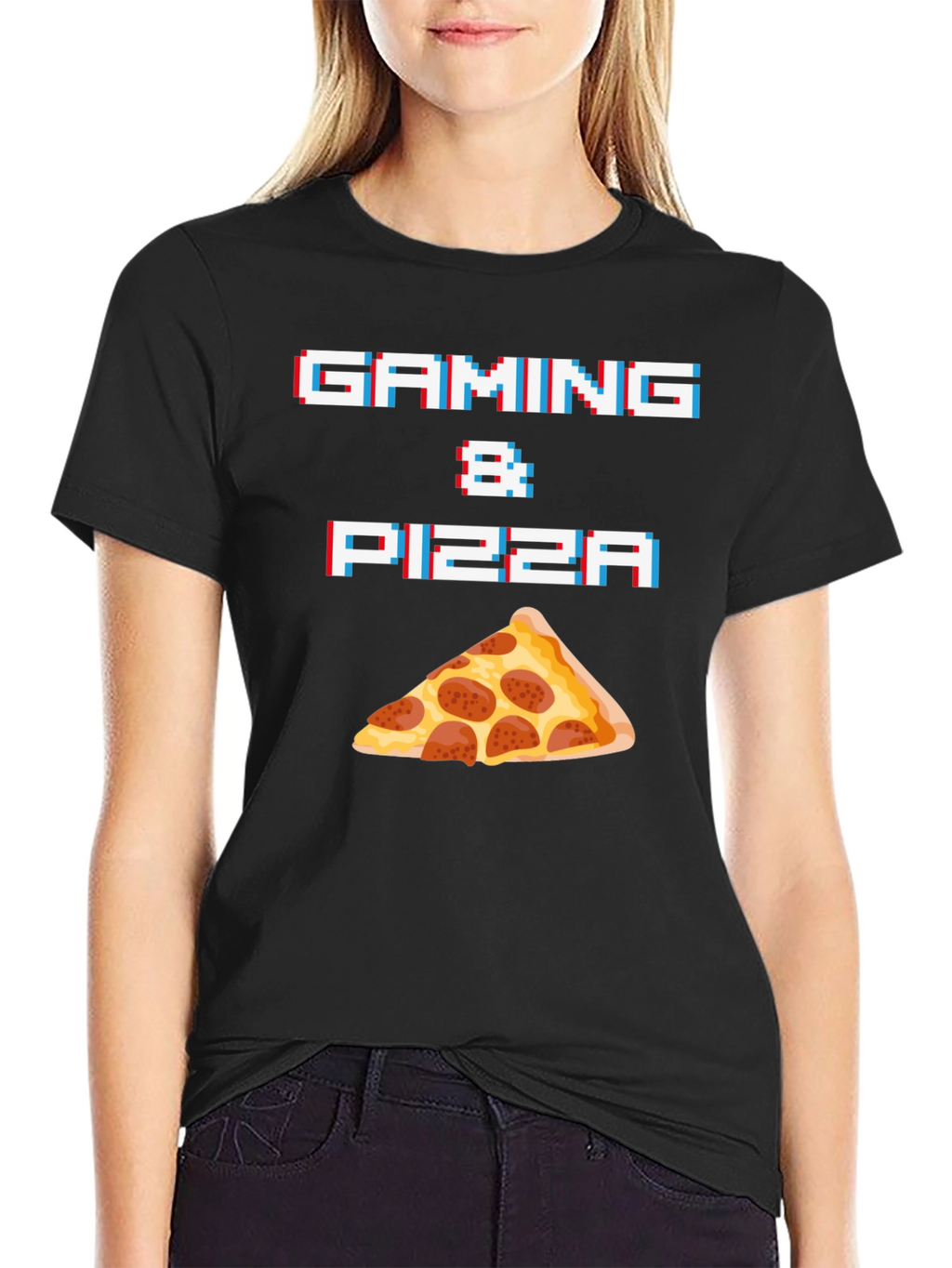 Gaming & Pizza Graphic T-Shirt - Gamer Foodie Tee
