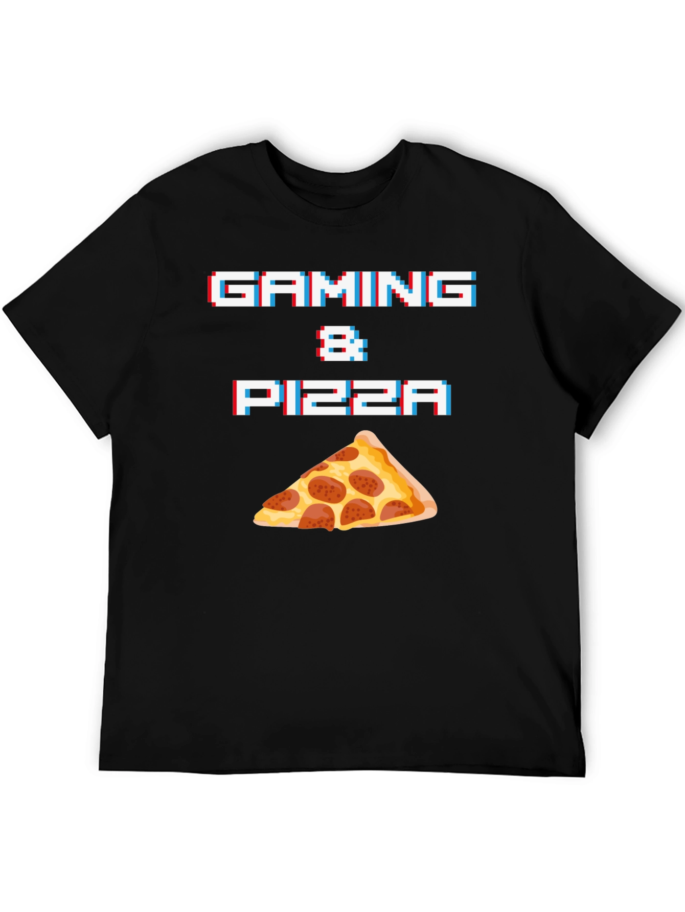 Gaming & Pizza Graphic T-Shirt - Gamer Foodie Tee