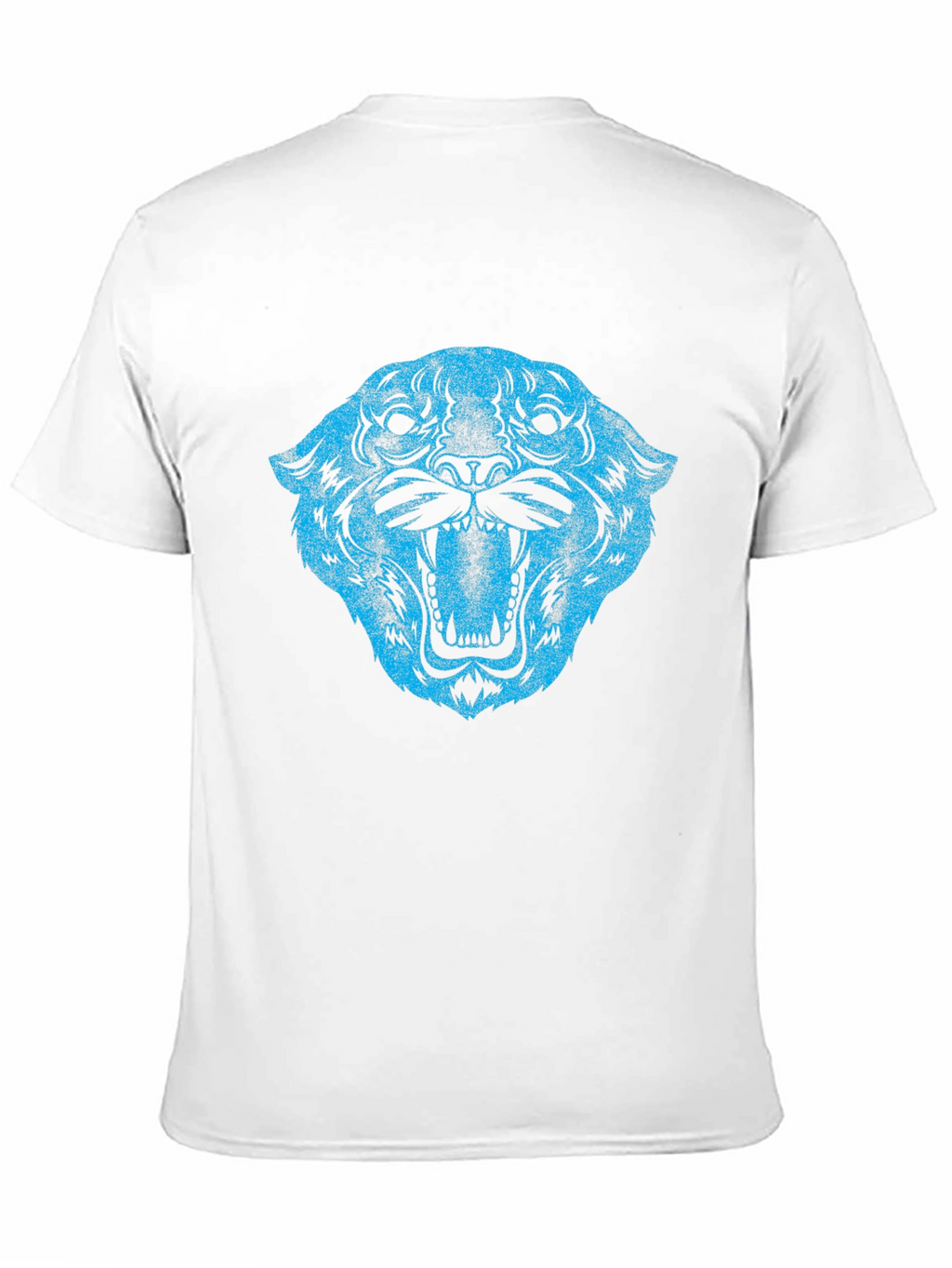 Blue Tiger Graphic Black T-Shirt