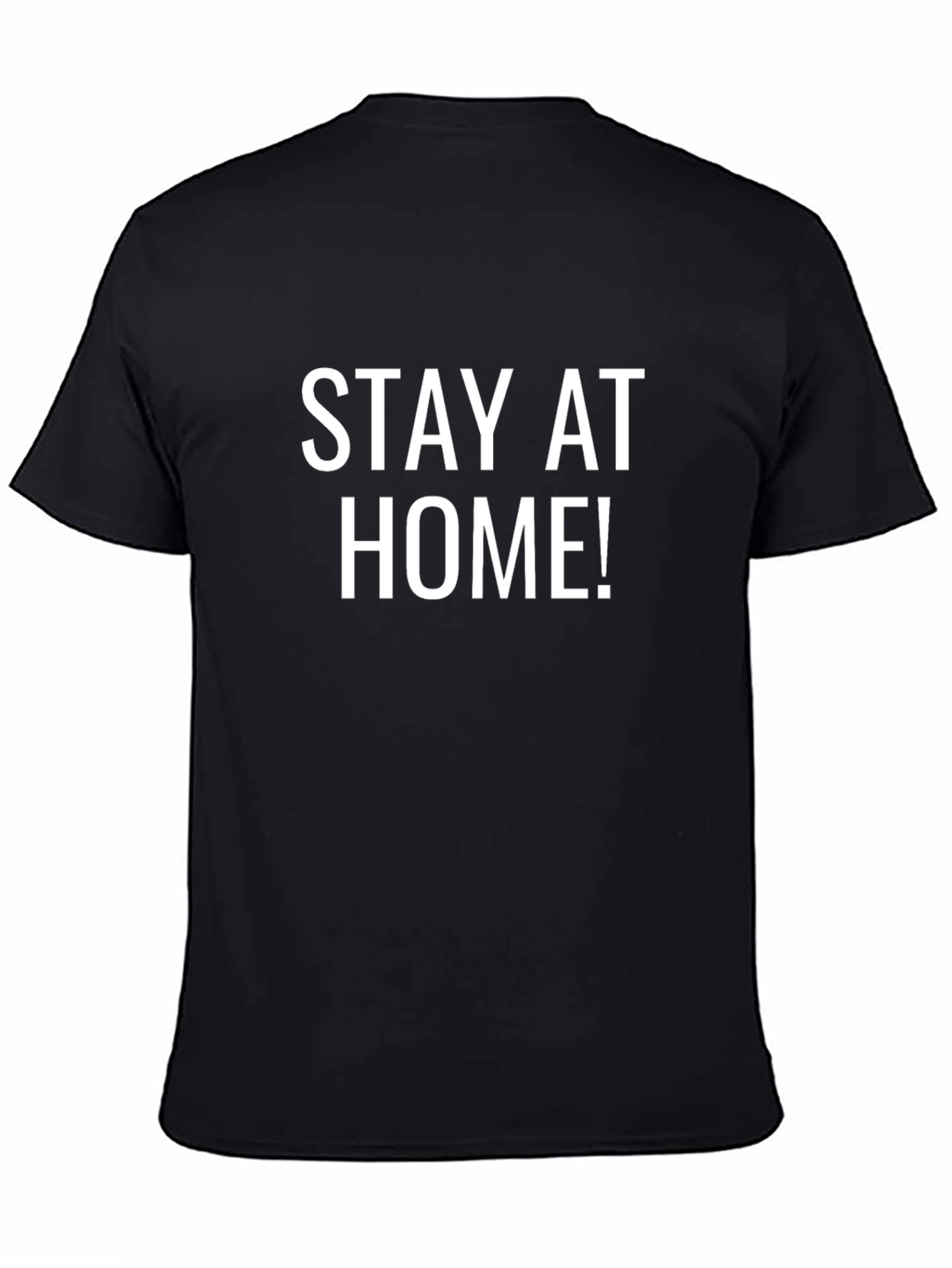 Stay At Home Black Graphic Tee