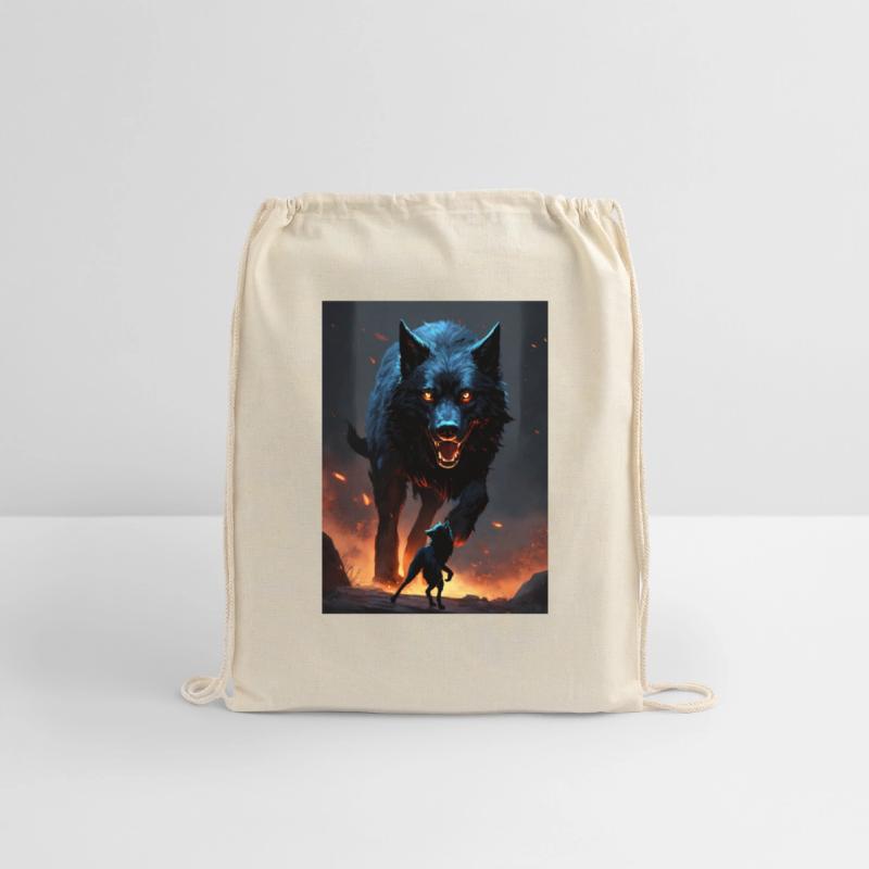 pitch black dire wolf