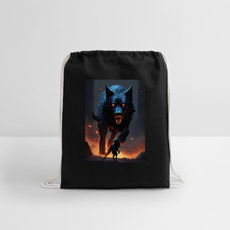 pitch black dire wolf