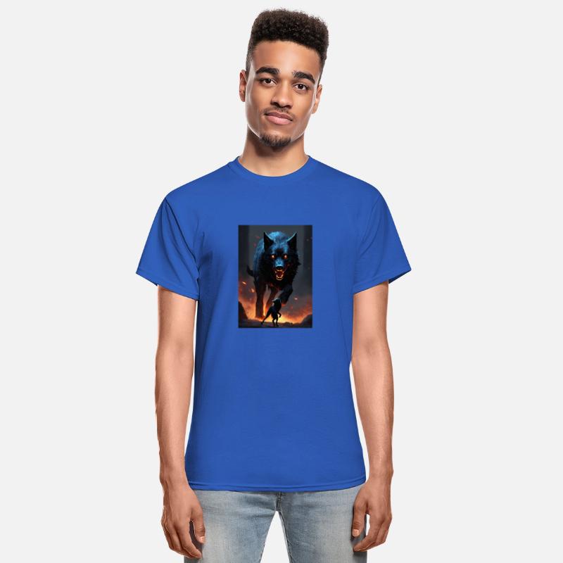 pitch black dire wolf