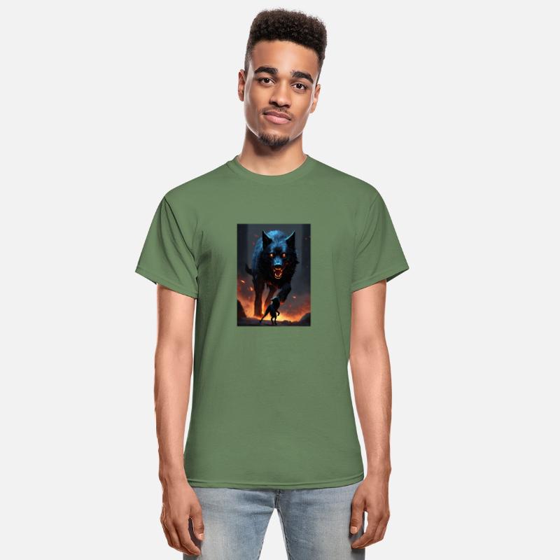 pitch black dire wolf