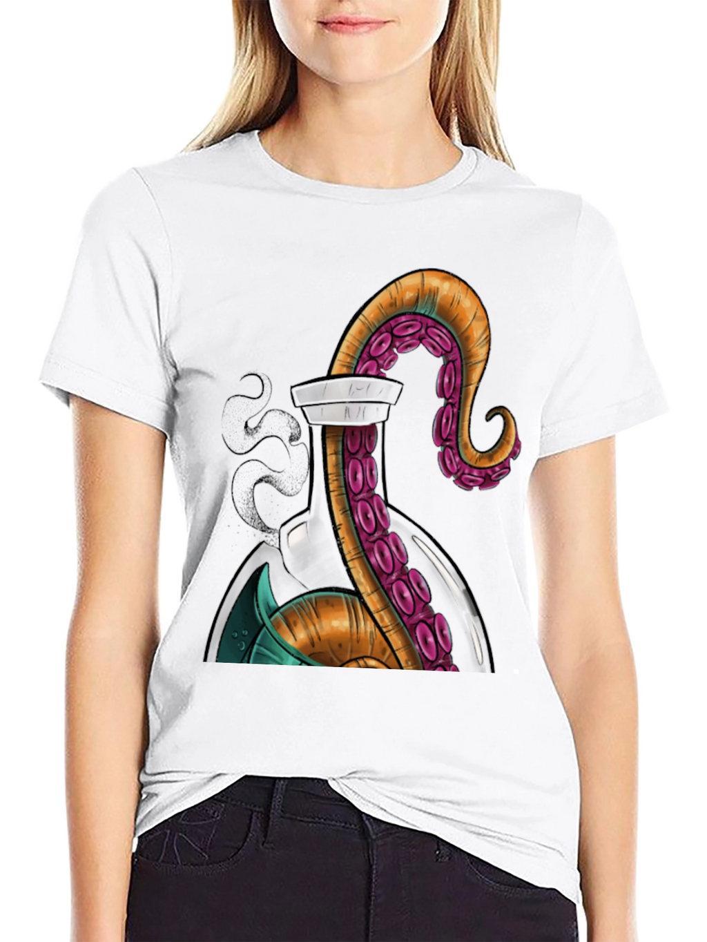 Octopus in a Bottle Graphic T-Shirt