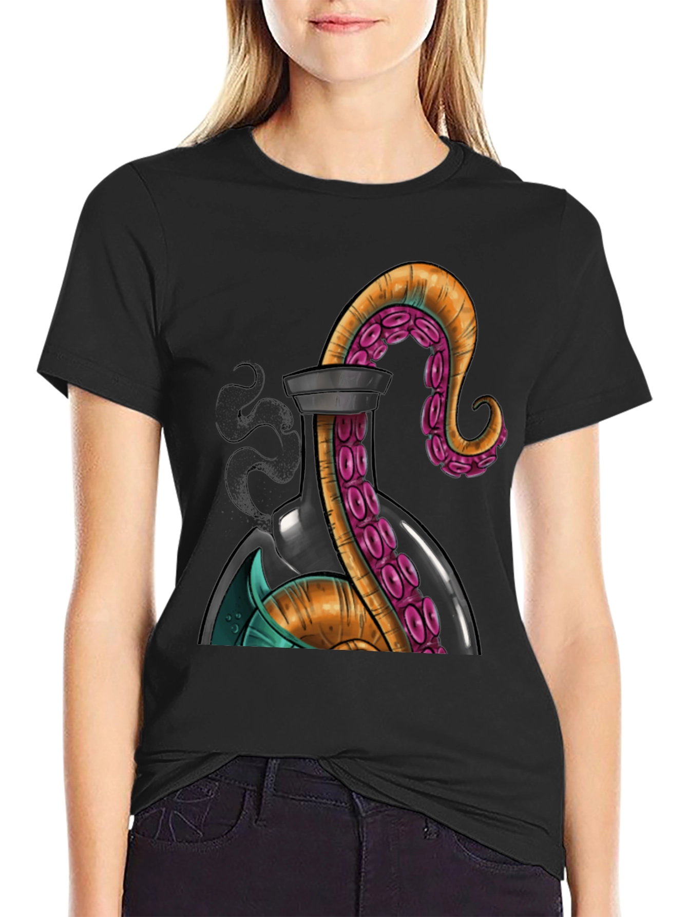 Octopus in a Bottle Graphic T-Shirt