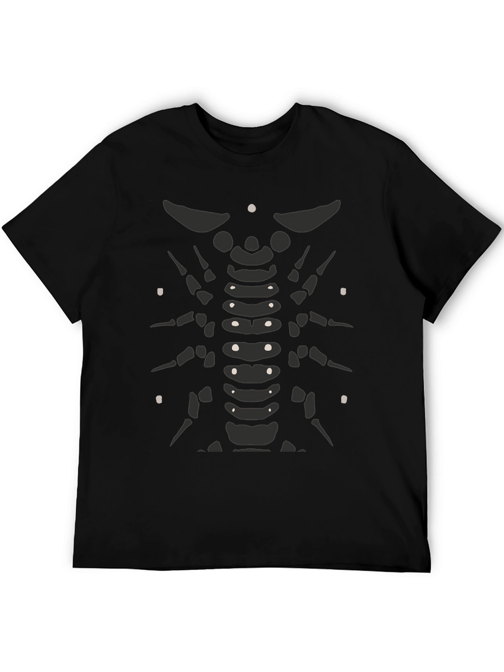 Skeleton Ribcage Black T-Shirt - Graphic Print Tee