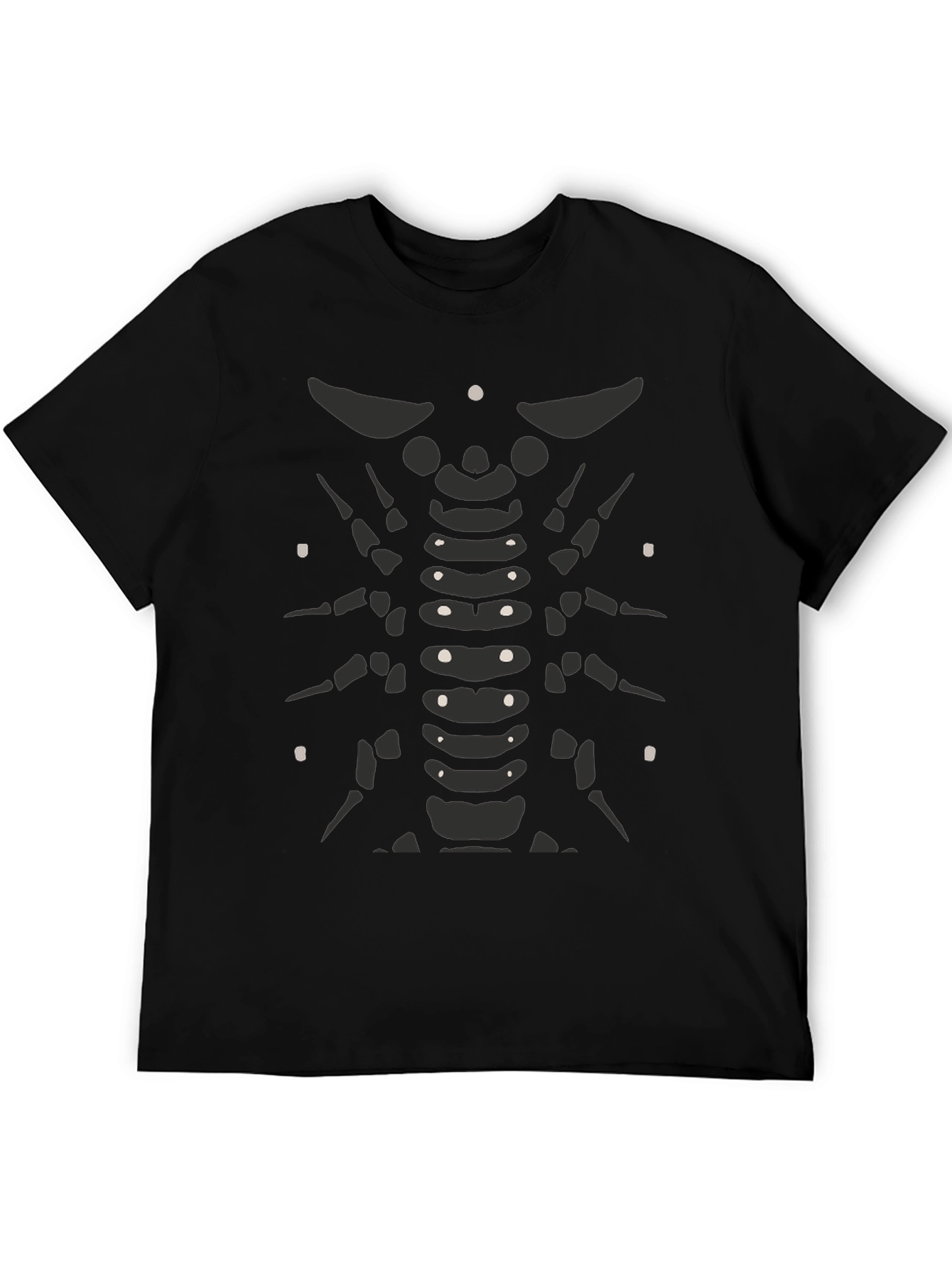 Skeleton Ribcage Black T-Shirt - Graphic Print Tee