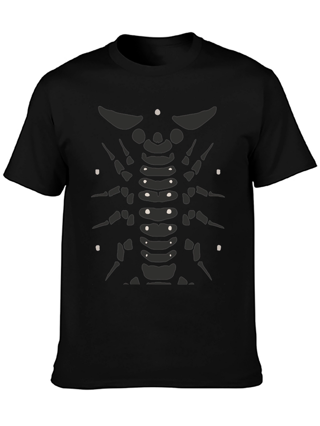 Skeleton Ribcage Black T-Shirt - Graphic Print Tee