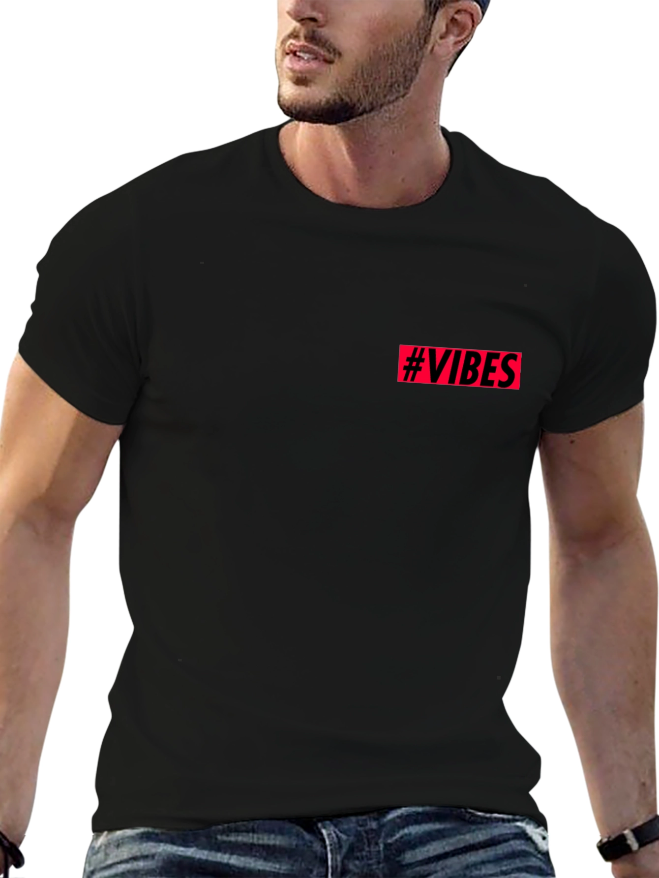 Vibes Graphic Tee - Trendy Casual Wear