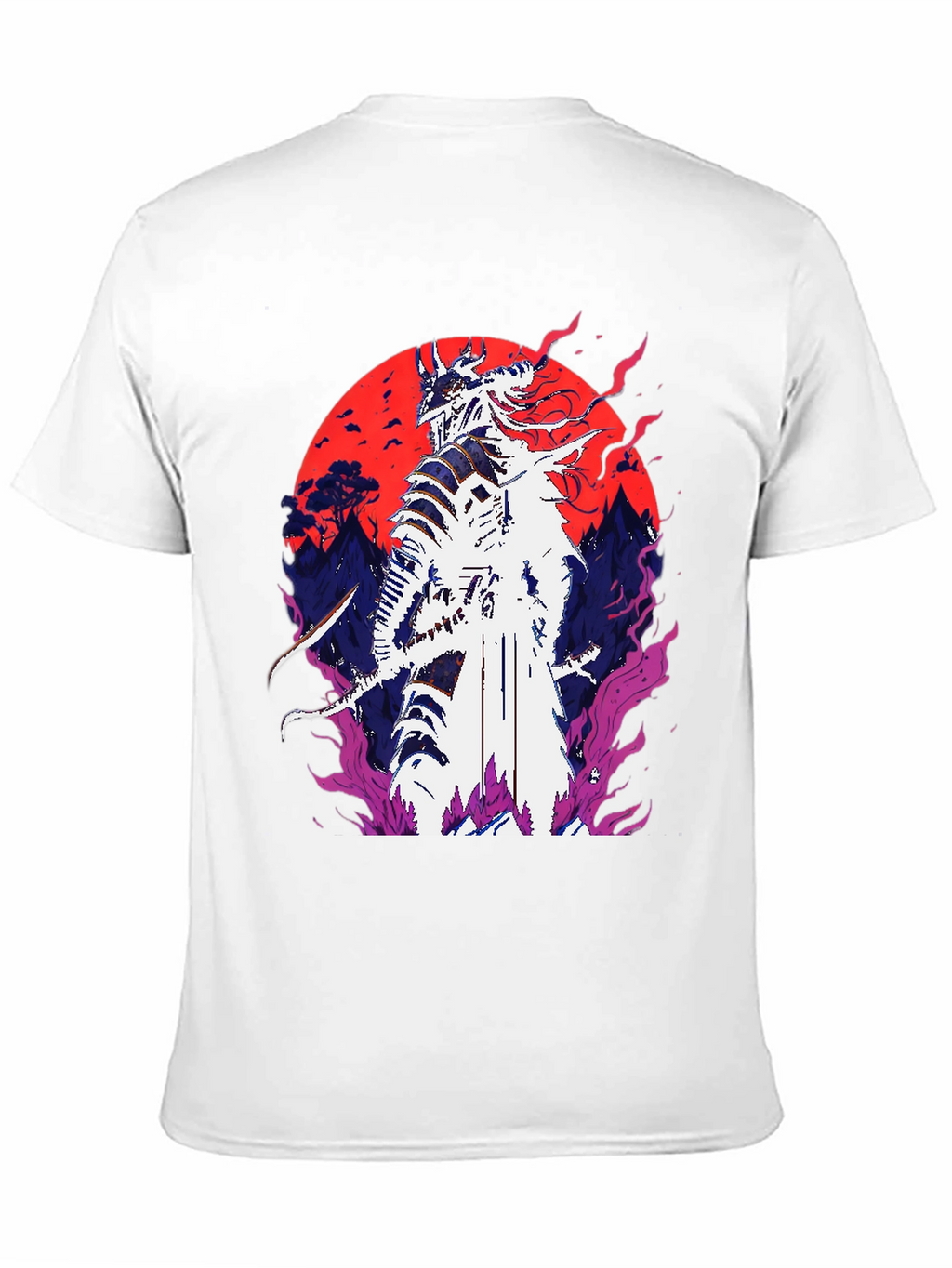 Samurai Warrior Graphic Tee - Bold Anime Design